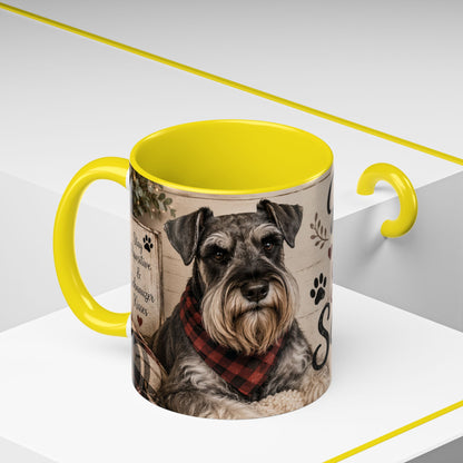 Standard Schnauzer Accent Coffee Mug — "Home Is Where My Standard Schnauzer Is"