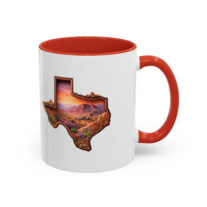 Texas Sunset Accent Coffee Mug – Scenic Lone Star State Landscape (11/15oz)