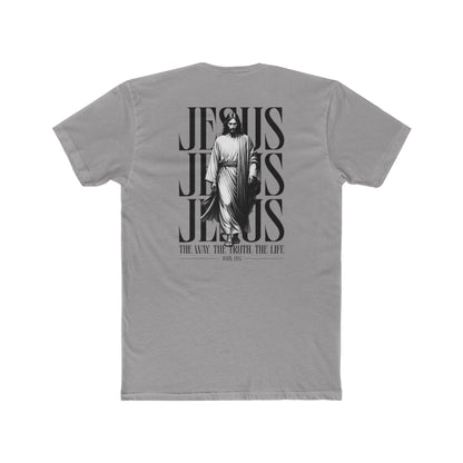 Jesus Typography Graphic Tee — "The Way The Truth The Life" Christian T‑Shirt