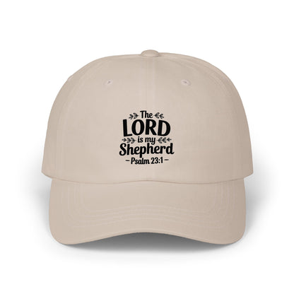 Dad Cap — “The Lord Is My Shepherd” Psalm 23:1 Embroidered Christian Baseball Hat