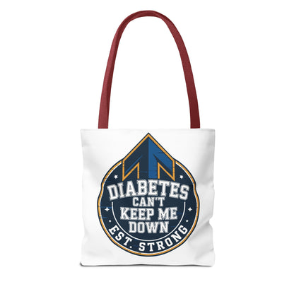 Diabetes Can't Keep Me Down Tote Bag — Inspirational Diabetes Awareness Shopper