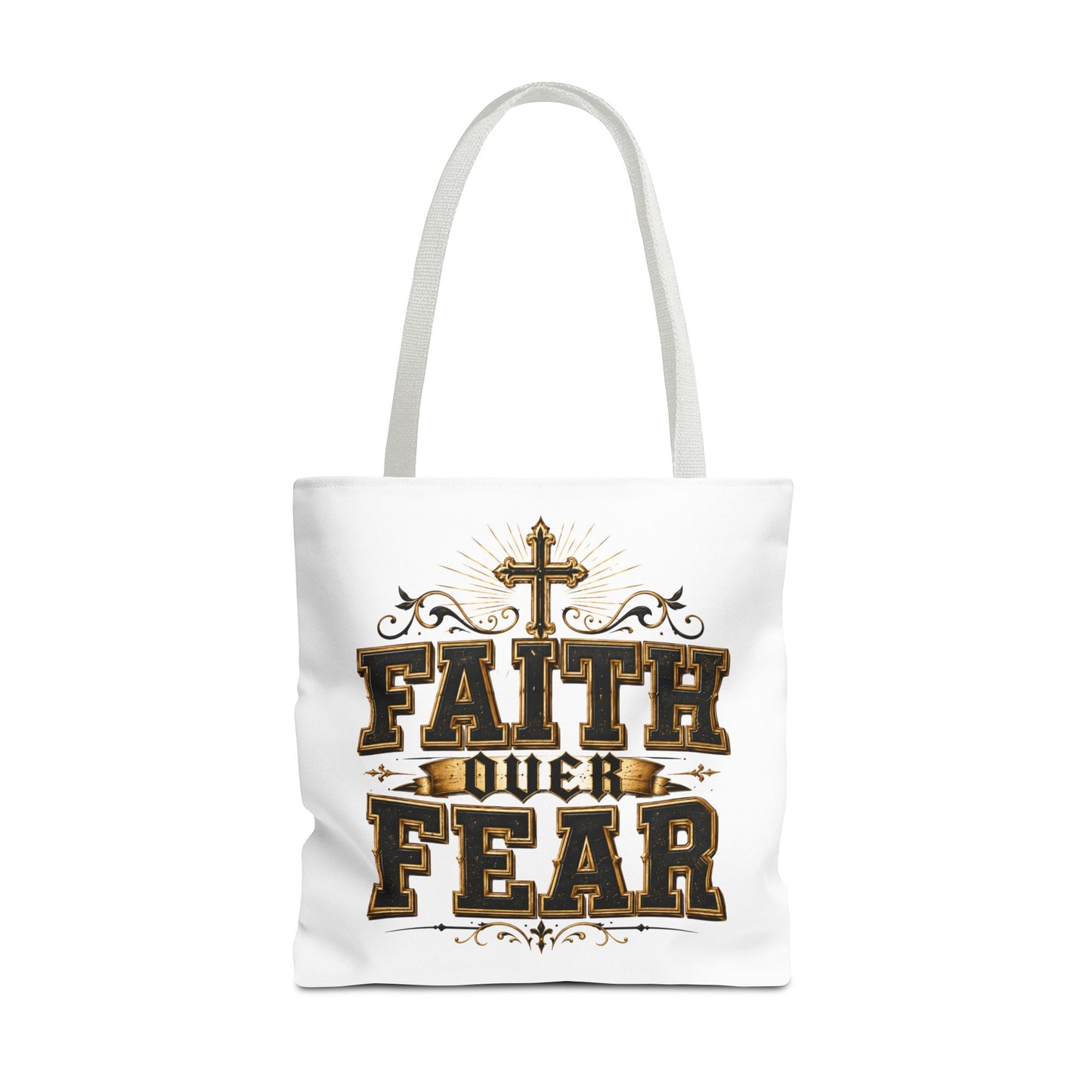Faith Over Fear Tote Bag — Inspirational Christian Canvas Tote