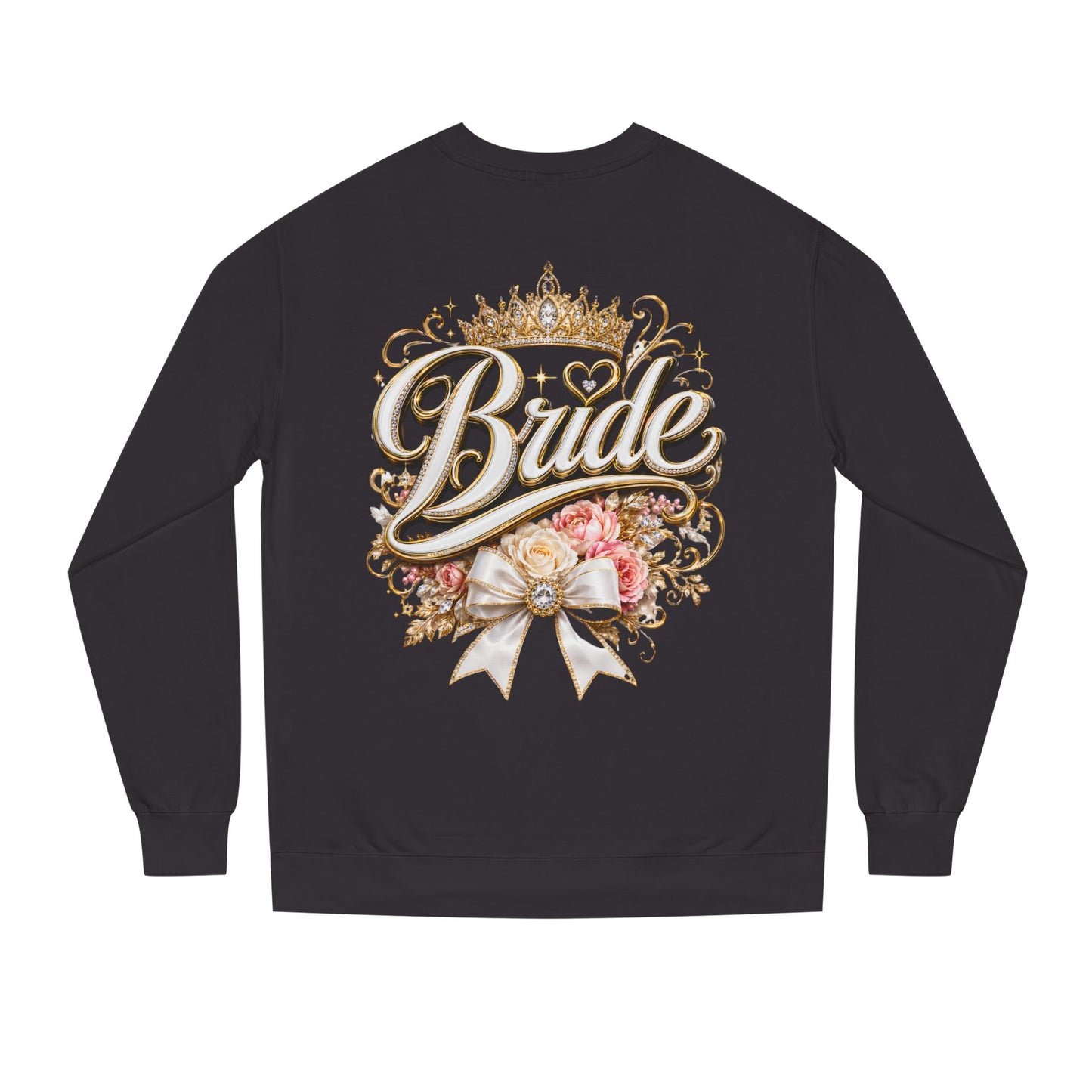 Bride Sweatshirt — Floral Crown Bridal Crewneck for Bachelorette & Wedding