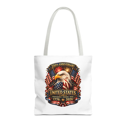 250th Anniversary United States Eagle Tote Bag — 1776–2026 Patriotic Cotton Tote