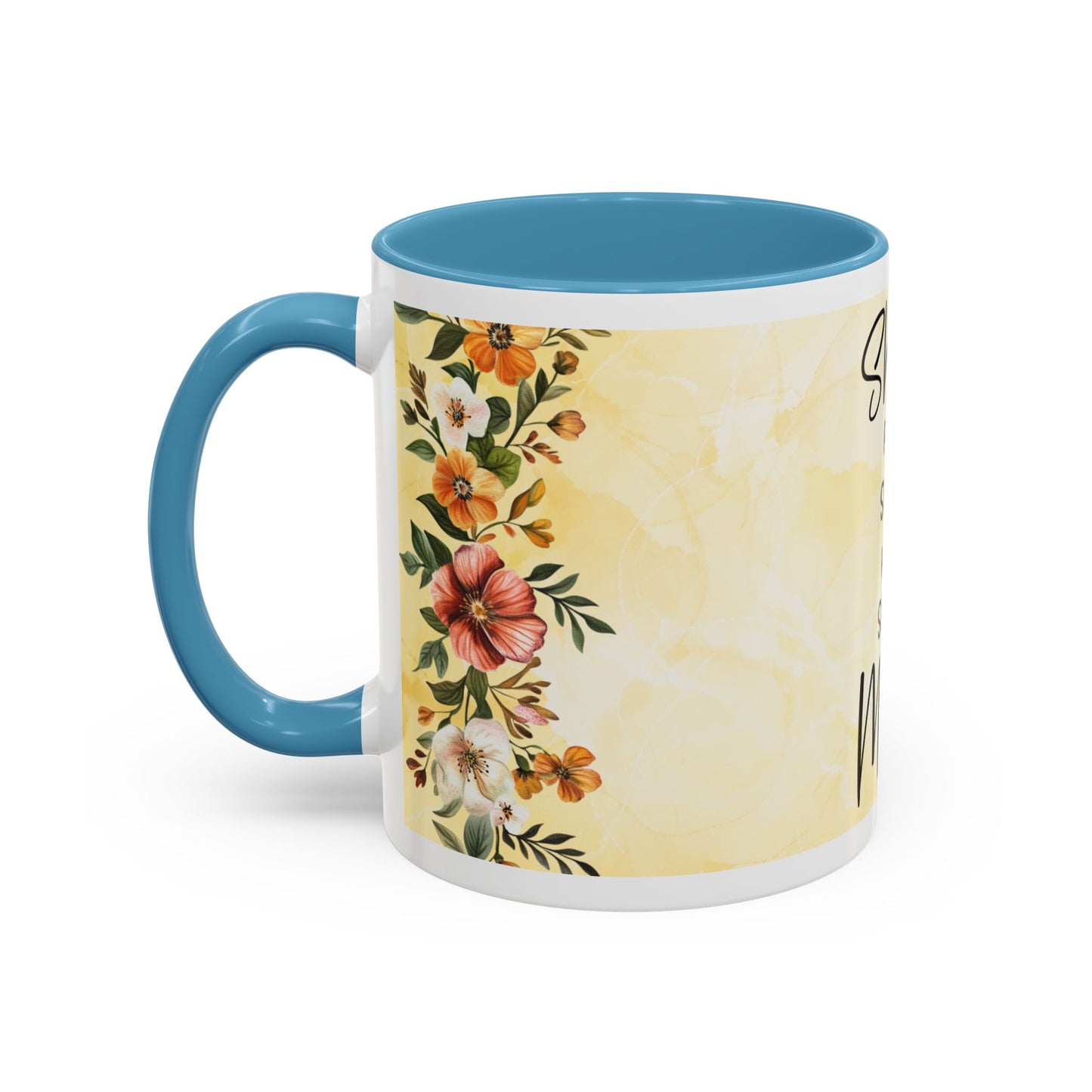 She Is Mom Floral Accent Coffee Mug — 'She is Peace, She is Home' Mother's Day Gift