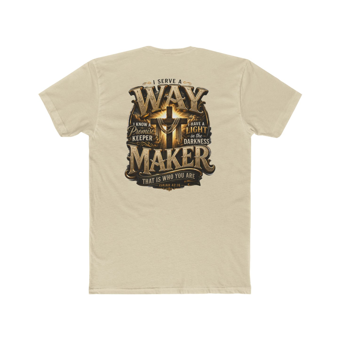 Waymaker T-Shirt — Christian Faith Graphic Tee with Cross and Inspirational Verse