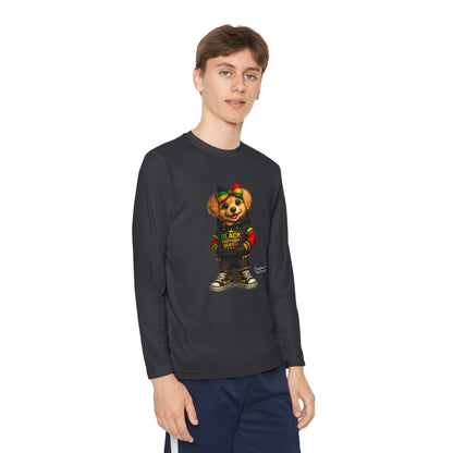 Youth Long Sleeve Tee — Rasta Bear 'Black History' Graphic