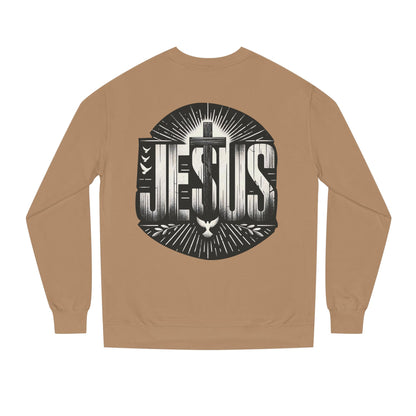 Jesus Graphic Sweatshirt — Vintage Cross & Dove Christian Crewneck