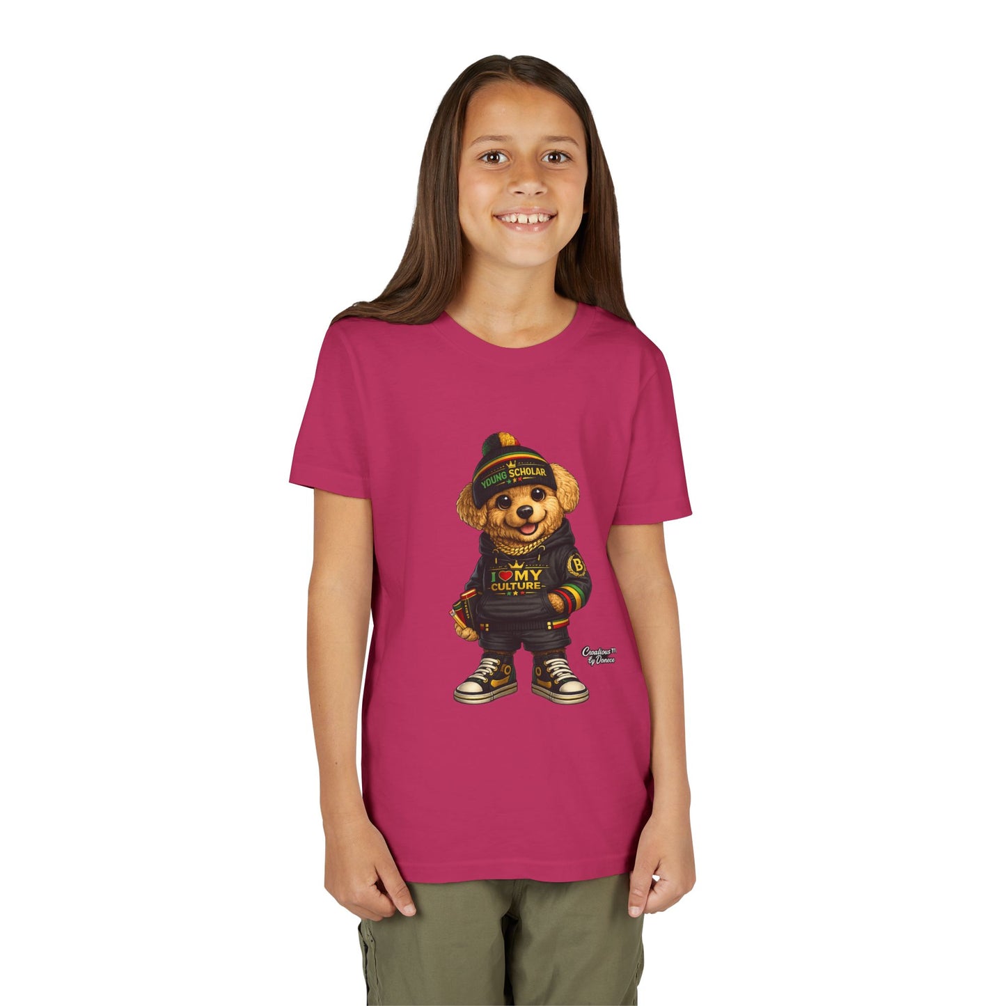 Youth Bear Graphic Tee – "I Love My Culture" Urban Streetwear
