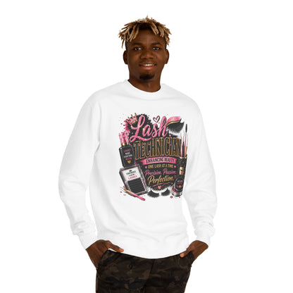 Lash Technician Crewneck Sweatshirt — Professional Eyelash Artist Apparel