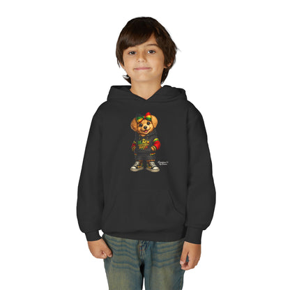 Youth Hoodie — Rasta Bear "Black History Greatness" Kids Pullover