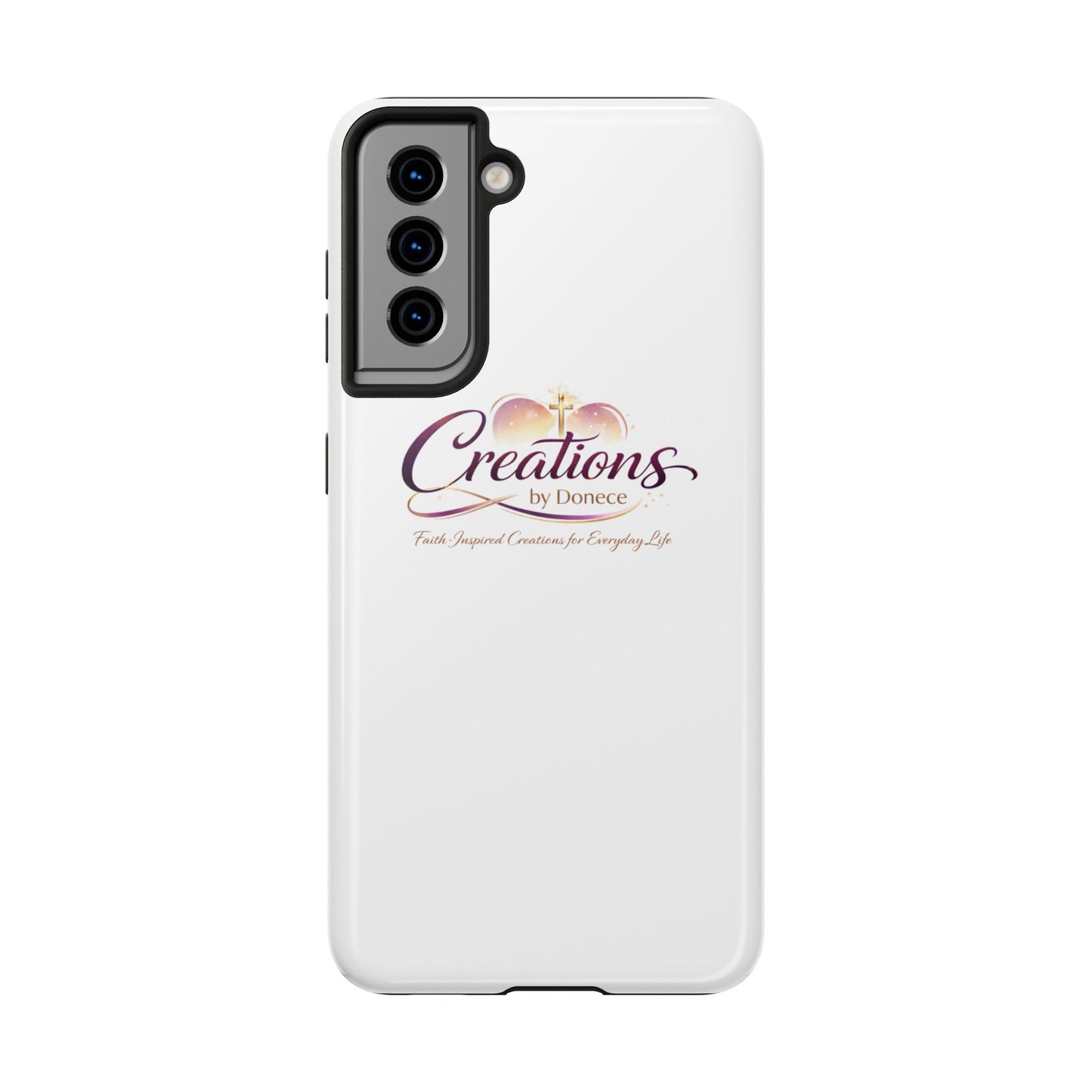 Creations by Donece Soft-Touch Tough Phone Case — Faith-Inspired Logo Protective Cover