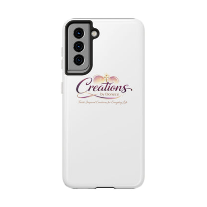 Creations by Donece Soft-Touch Tough Phone Case — Faith-Inspired Logo Protective Cover
