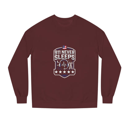 911 Never Sleeps Sweatshirt – Emergency Dispatcher & First Responder Tribute Crewneck