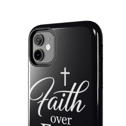 Faith Over Fear Tough Phone Case — Inspirational Christian Cross Phone Cover