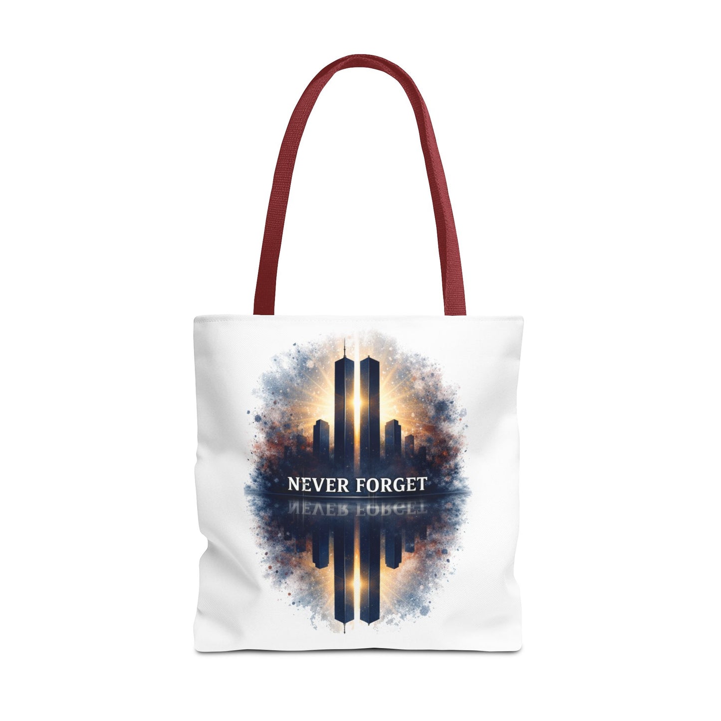 Never Forget Memorial Tote Bag — 9/11 Tribute Skyline All-Over Print