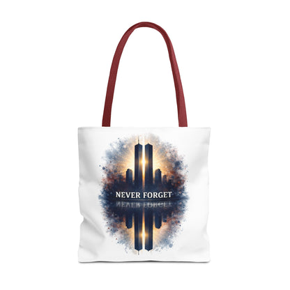 Never Forget Memorial Tote Bag — 9/11 Tribute Skyline All-Over Print