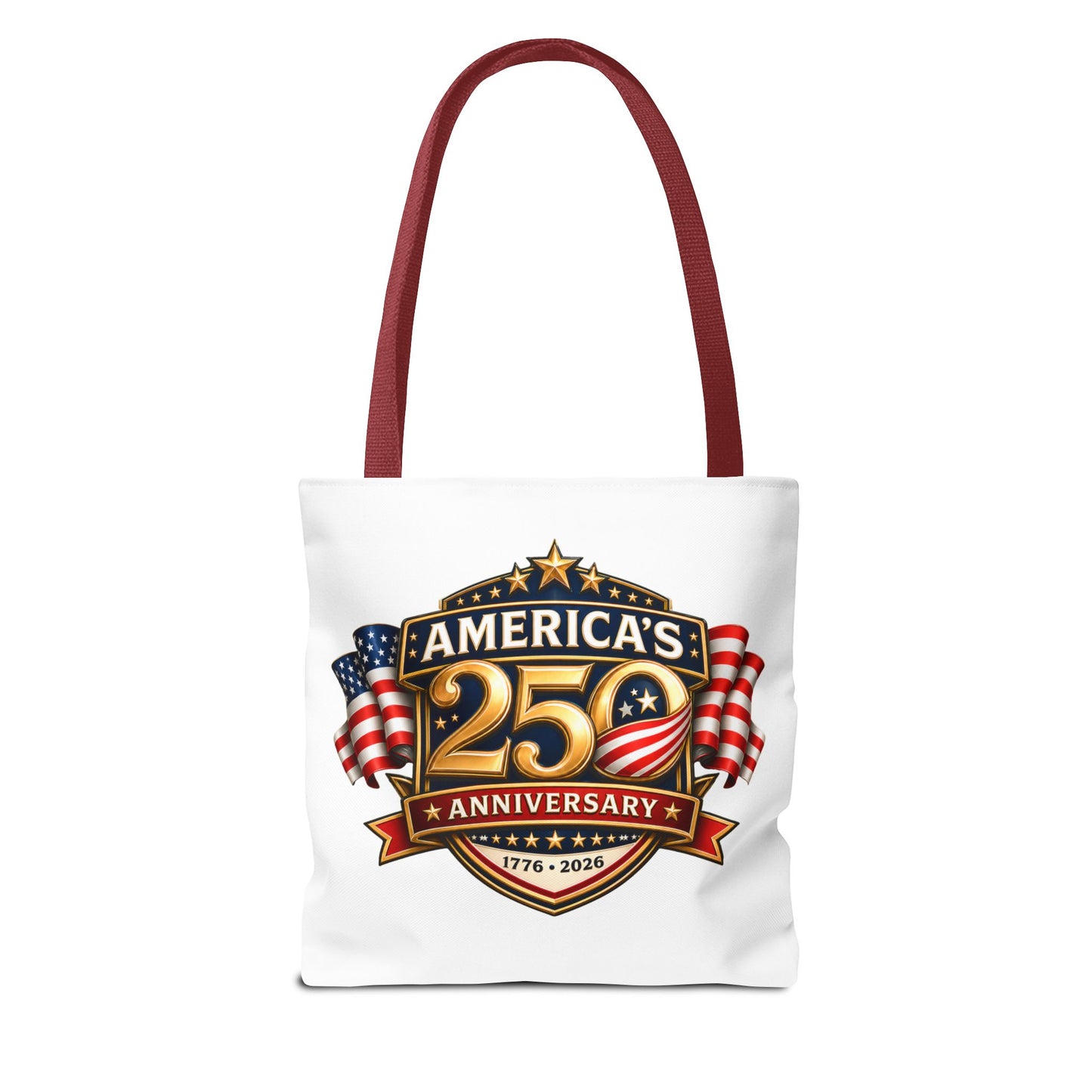 25th Anniversary America Tote Bag — Patriotic 1776–2026 Commemorative Flag Design