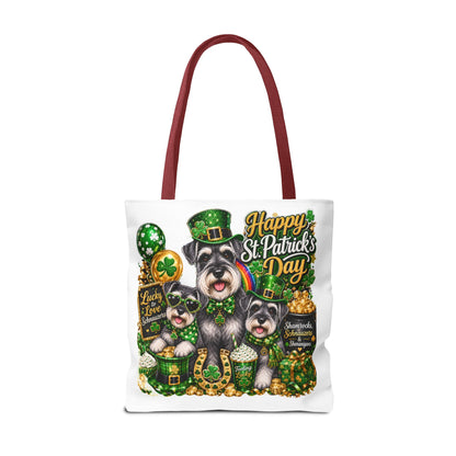 St. Patrick's Day Schnauzer Tote Bag – Happy St. Patrick’s Day Dogs Design