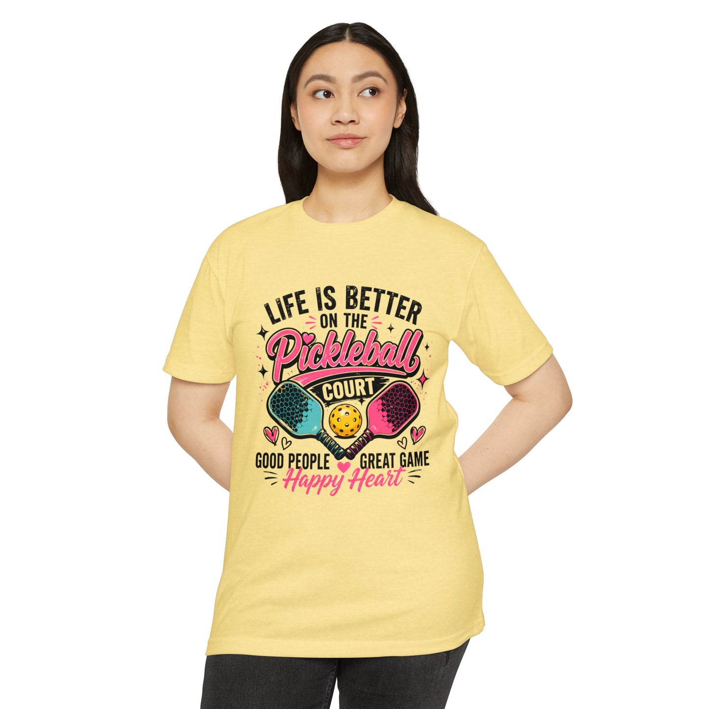 Pickleball T-Shirt – "Life Is Better on the Pickleball Court" Graphic Tee