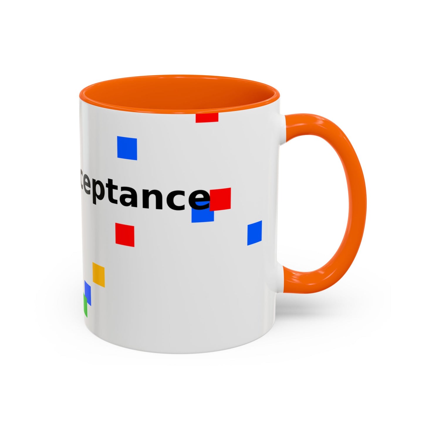 Autism Acceptance Accent Coffee Mug – Colorful Puzzle Square Design (11/15 oz)