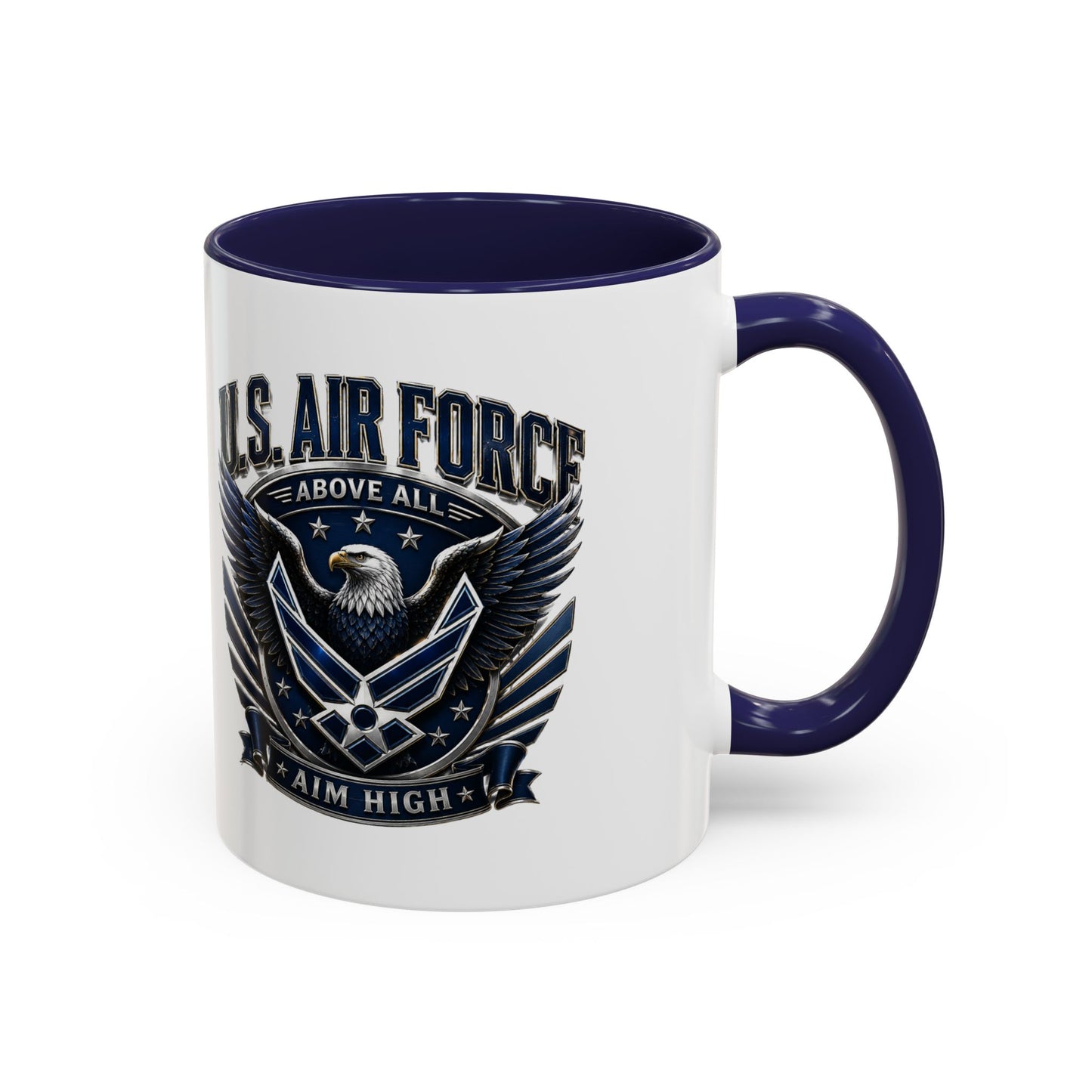 U.S. Air Force Eagle Coffee Mug – "Aim High" Accent Ceramic Mug (11/15oz)