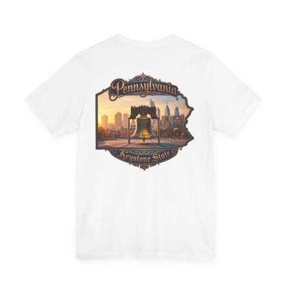 Pennsylvania Keystone State T-Shirt — Liberty Bell & Philadelphia Skyline Tee