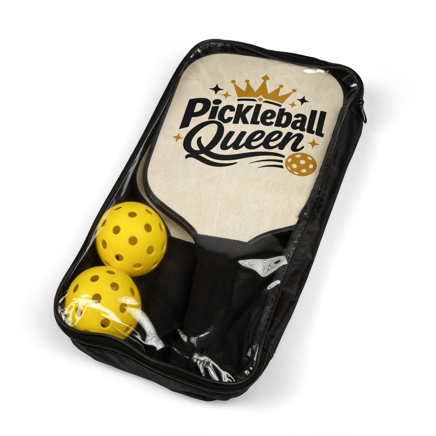 Pickleball Paddle Set — 'Pickleball Queen' Paddle Kit with Balls