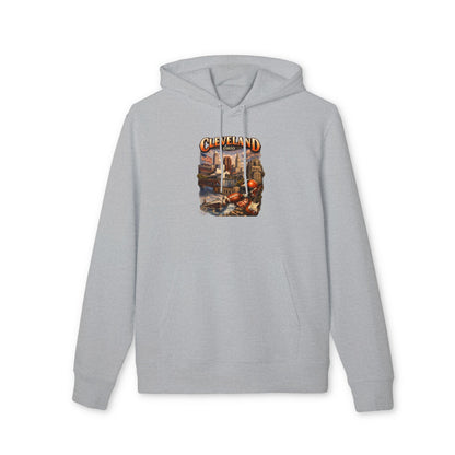 Cleveland Vintage Cityscape Hoodie — Retro Ohio Landmark Pullover
