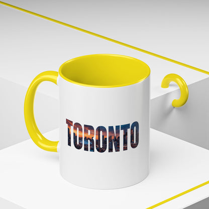 Toronto Skyline Accent Coffee Mug — Cityscape Text Design (11/15oz)
