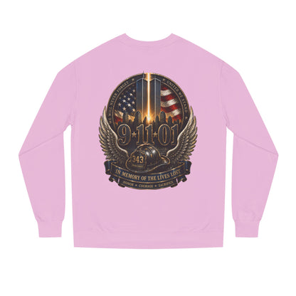 9/11 Memorial Crewneck Sweatshirt — Tribute to Fallen Heroes