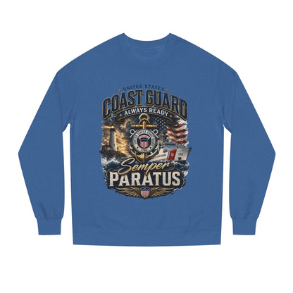 Coast Guard Semper Paratus Sweatshirt — USCG Always Ready Veteran Crewneck