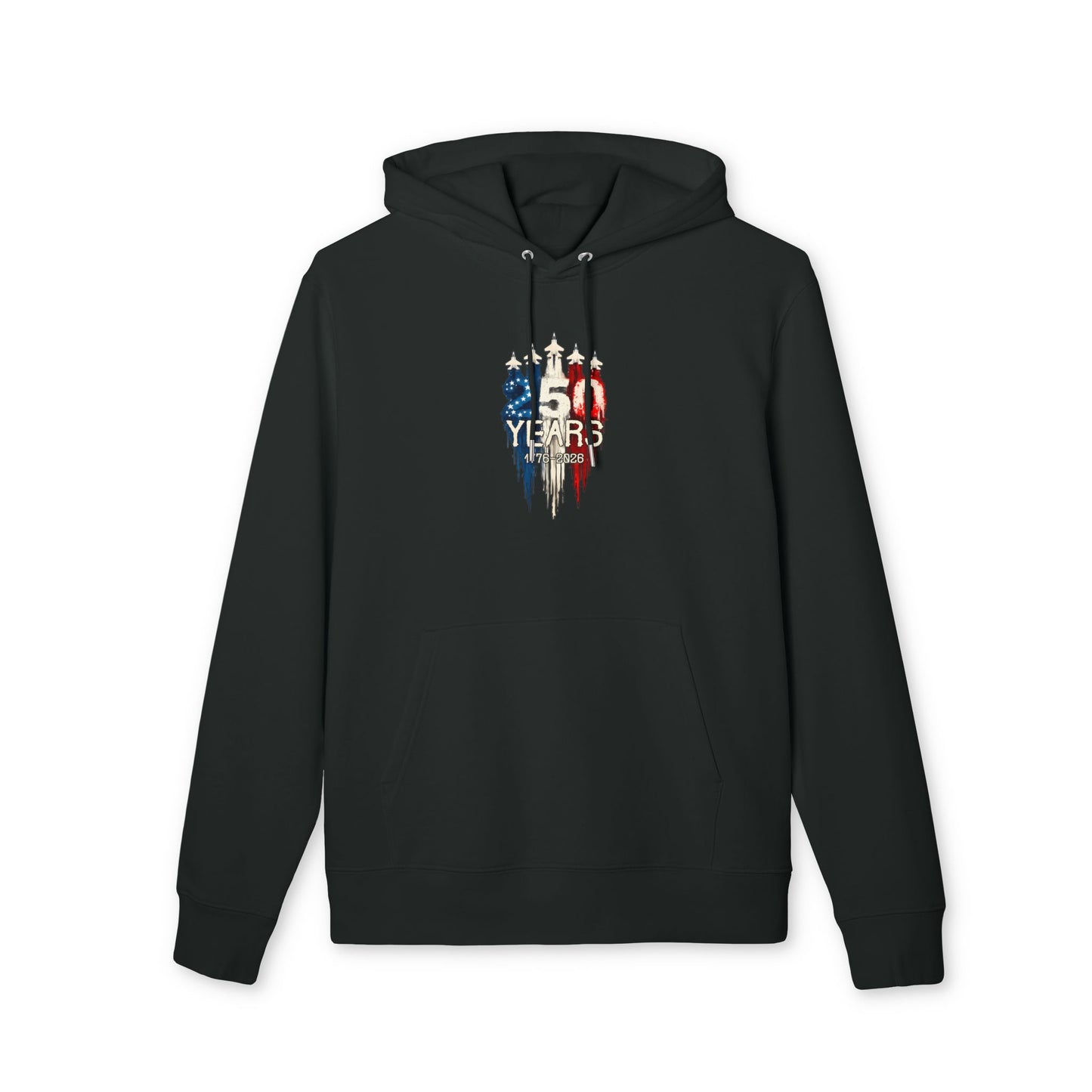50 Years American Flag Anniversary Hoodie — Patriotic 4th of July Celebration Sweatshirt