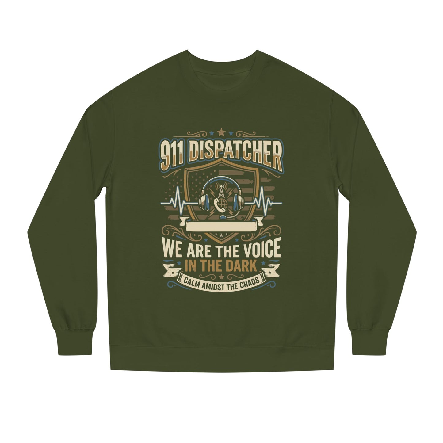 911 Dispatcher Crewneck Sweatshirt — "We Are The Voice In The Dark" Tribute