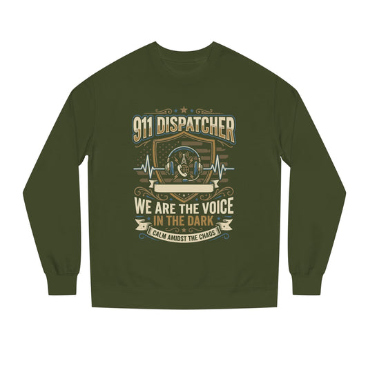 911 Dispatcher Crewneck Sweatshirt — "We Are The Voice In The Dark" Tribute