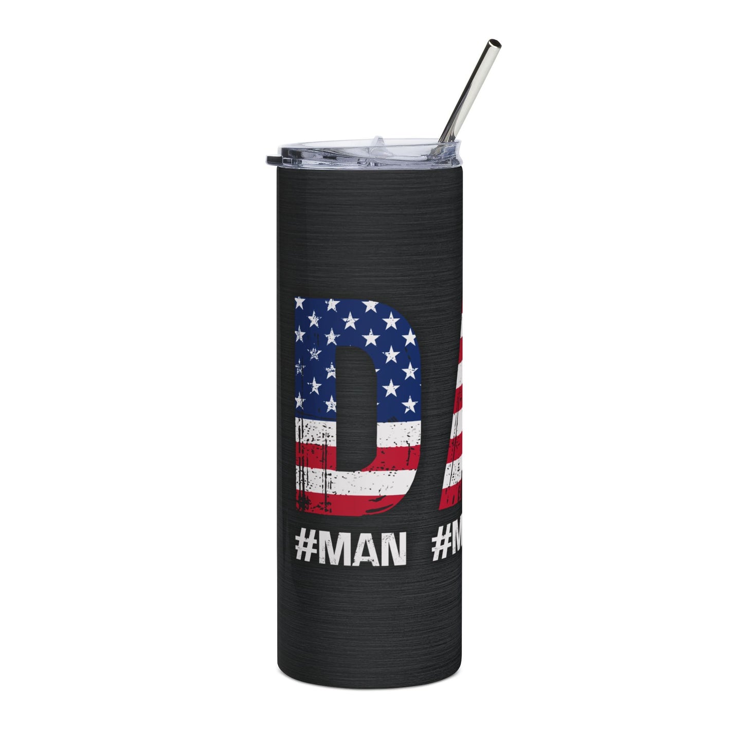 Patriotic Dad 20oz Stainless Steel Tumbler – #DAD #MAN #MYTH Flag Design