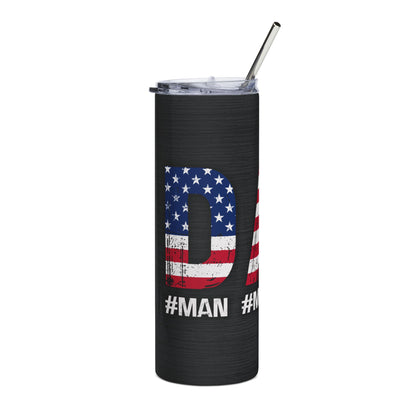 Patriotic Dad 20oz Stainless Steel Tumbler – #DAD #MAN #MYTH Flag Design