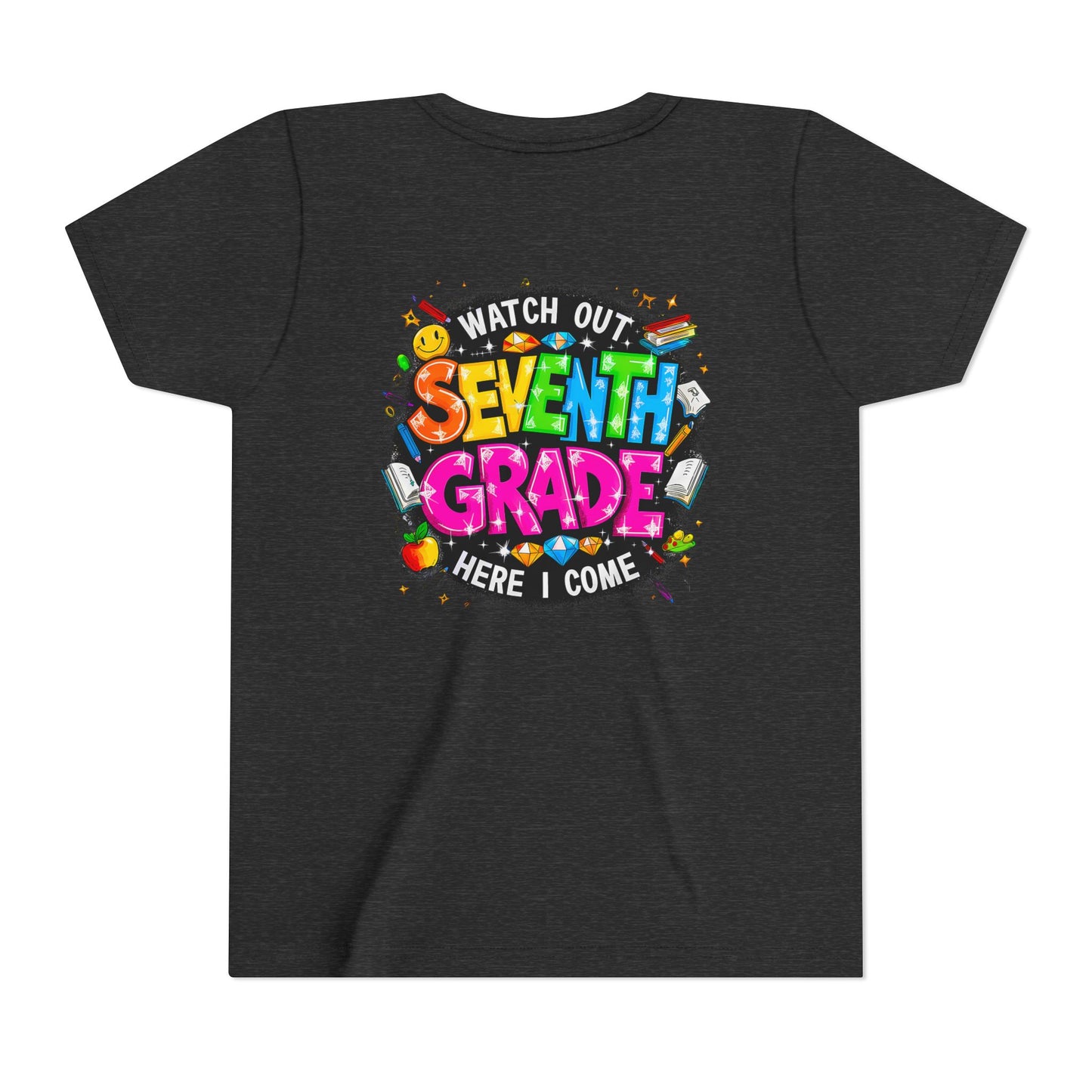Seventh Grade Kids T‑Shirt — "Watch Out Seventh Grade Here I Come" Back‑to‑School Tee