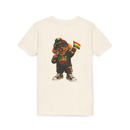 Youth Tee — Kid Bear Black Lives Matter Rasta Flag Shirt