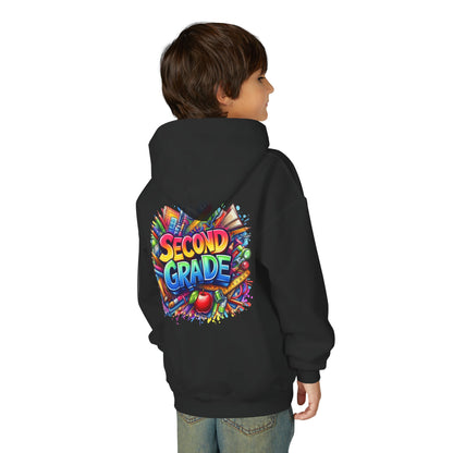 Second Grade Kids Hoodie — Colorful School Day Pullover