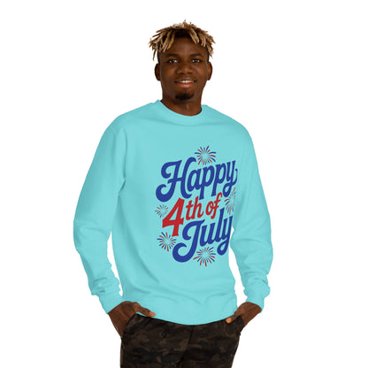 Happy 4th of July Sweatshirt — Patriotic Fireworks Crewneck