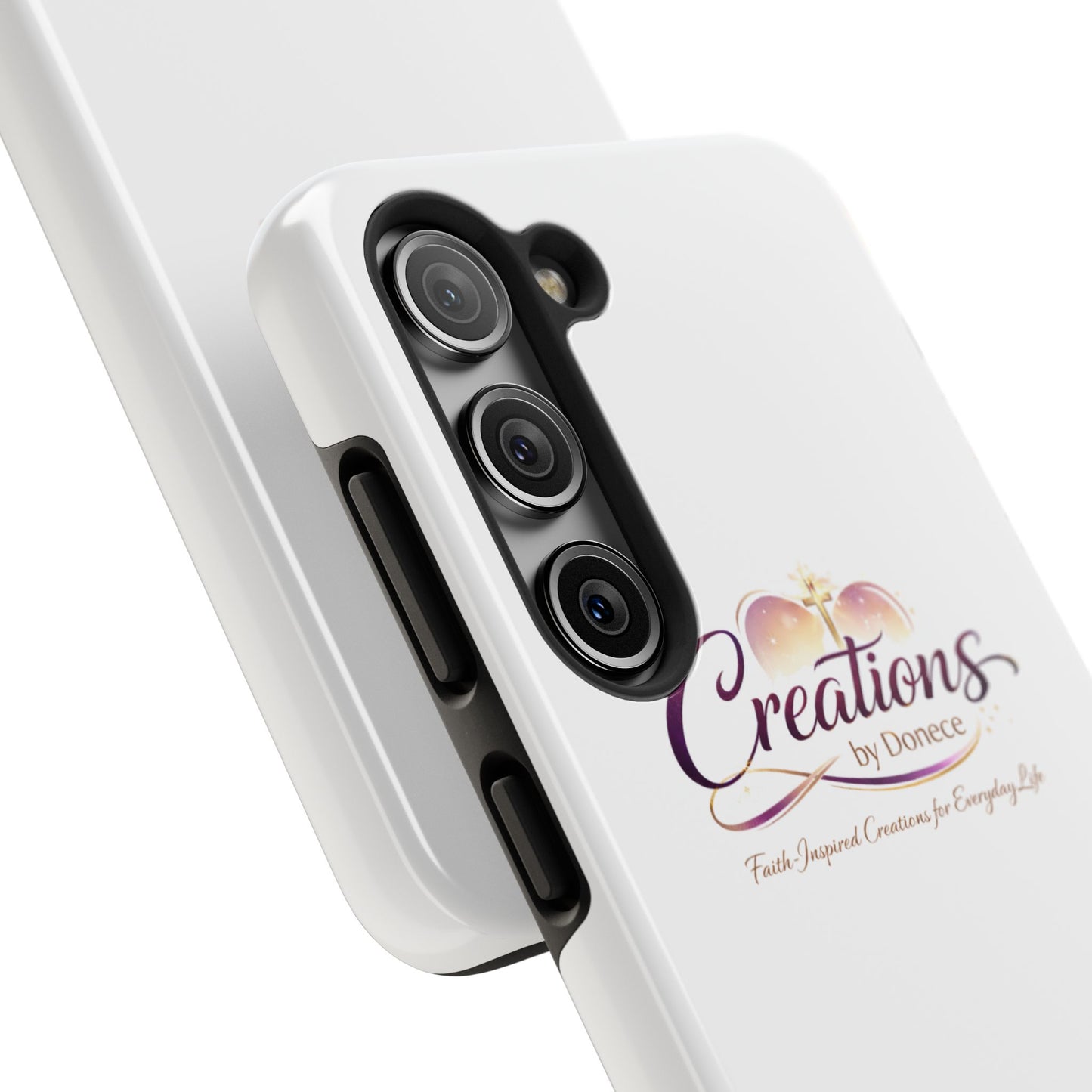 Creations by Donece Soft-Touch Tough Phone Case — Faith-Inspired Logo Protective Cover