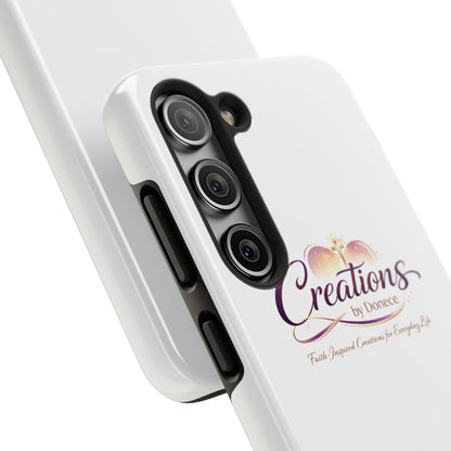Creations by Donece Soft-Touch Tough Phone Case — Faith-Inspired Logo Protective Cover