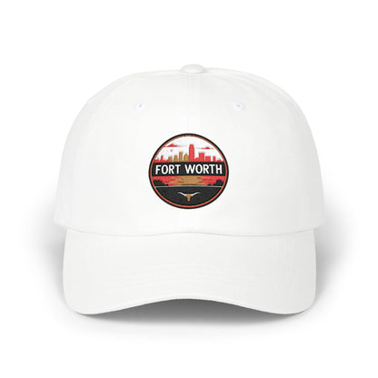 Fort Worth Skyline Dad Cap – Vintage Round Patch Hat