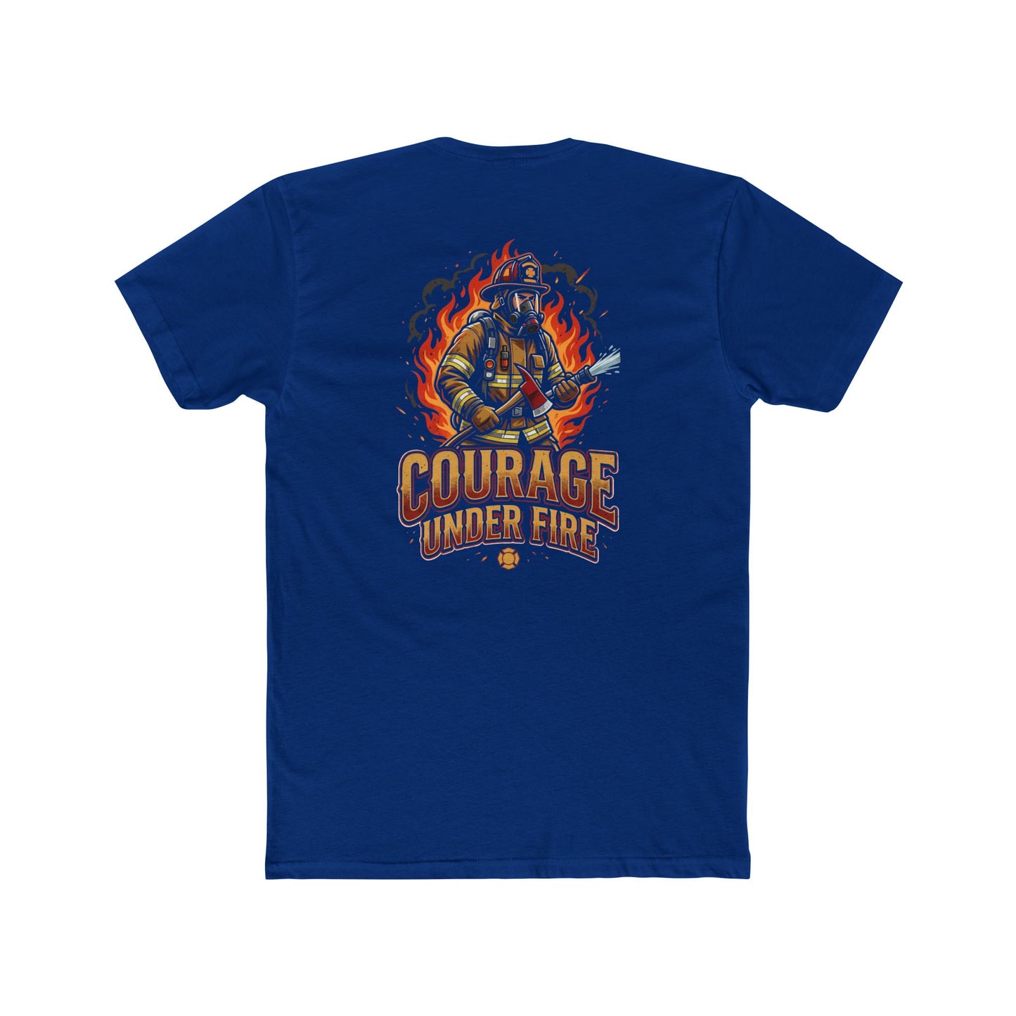 Firefighter T-Shirt — "Courage Under Fire" Graphic Tee