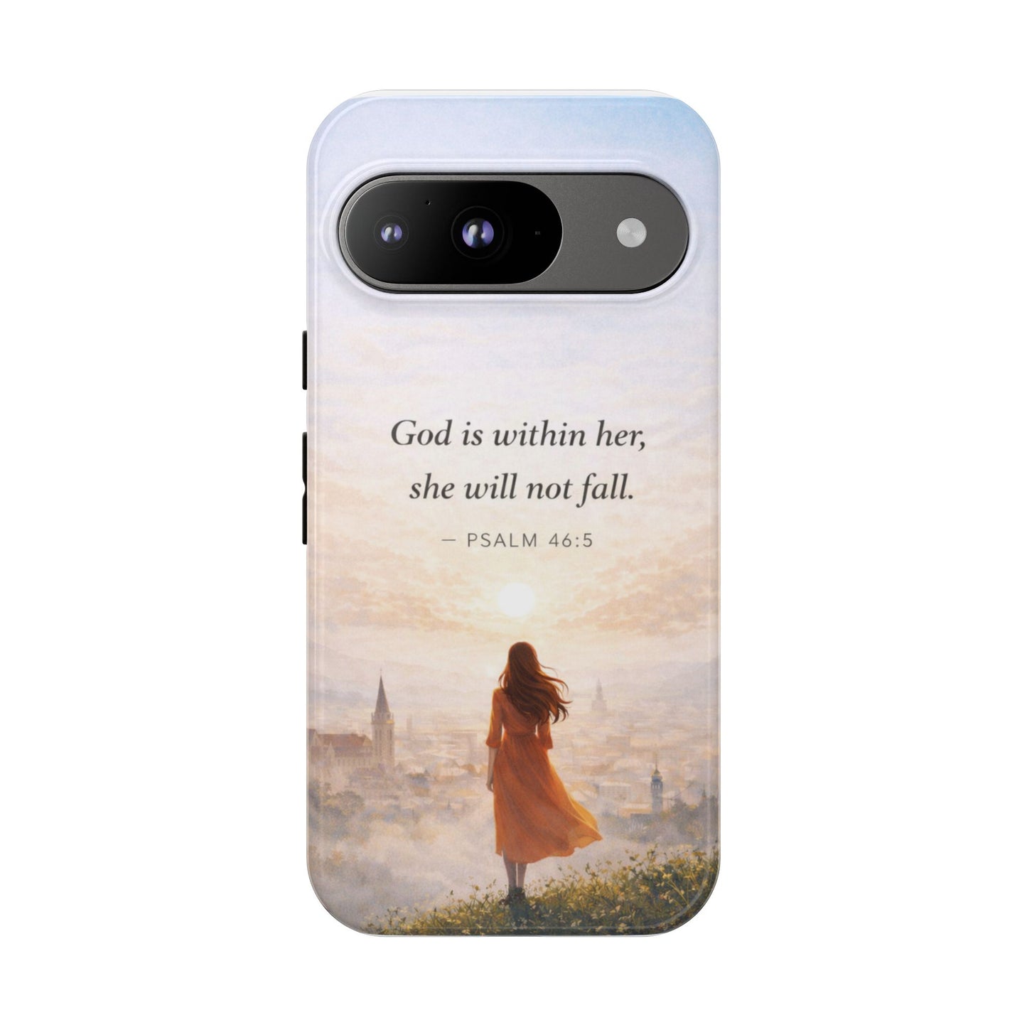 Inspirational Psalm 46:5 Phone Case — 'God is within her, she will not fall' Christian Phone Cover