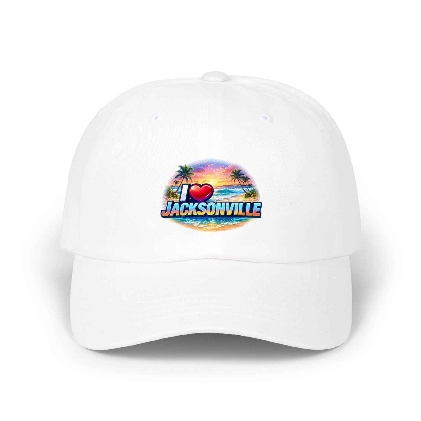 Jacksonville Sunset Dad Cap — I  Jacksonville Embroidered Baseball Hat