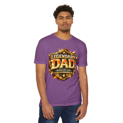Legendary Dad T-Shirt – "Man of God" Shield Design