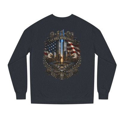 9/11 Memorial Sweatshirt — "We Will Never Forget" Tribute Crewneck