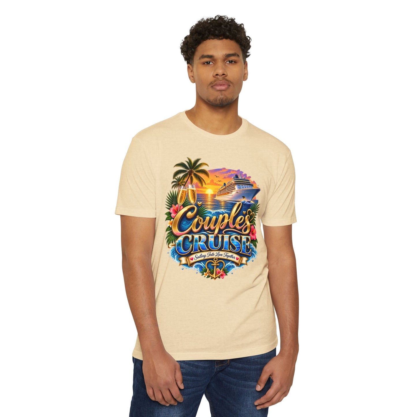 Couples Cruise T-Shirt — Tropical Cruise Vacation Graphic Tee